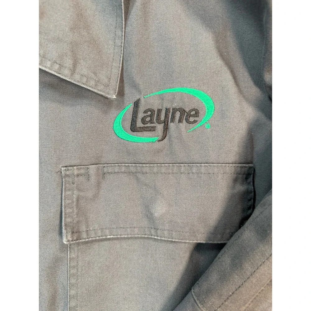 Sportsmaster Mens 2XL Workwear Jacket‎ Gray Quilted USA Made Layne Safety Patch